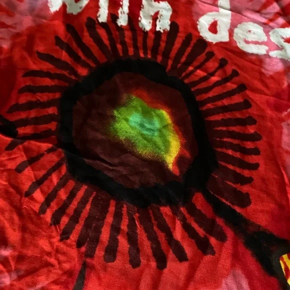 Desigual Foulard Soft Afrika Love Multicolor Graphic Raw Hem Large Limited Scarf